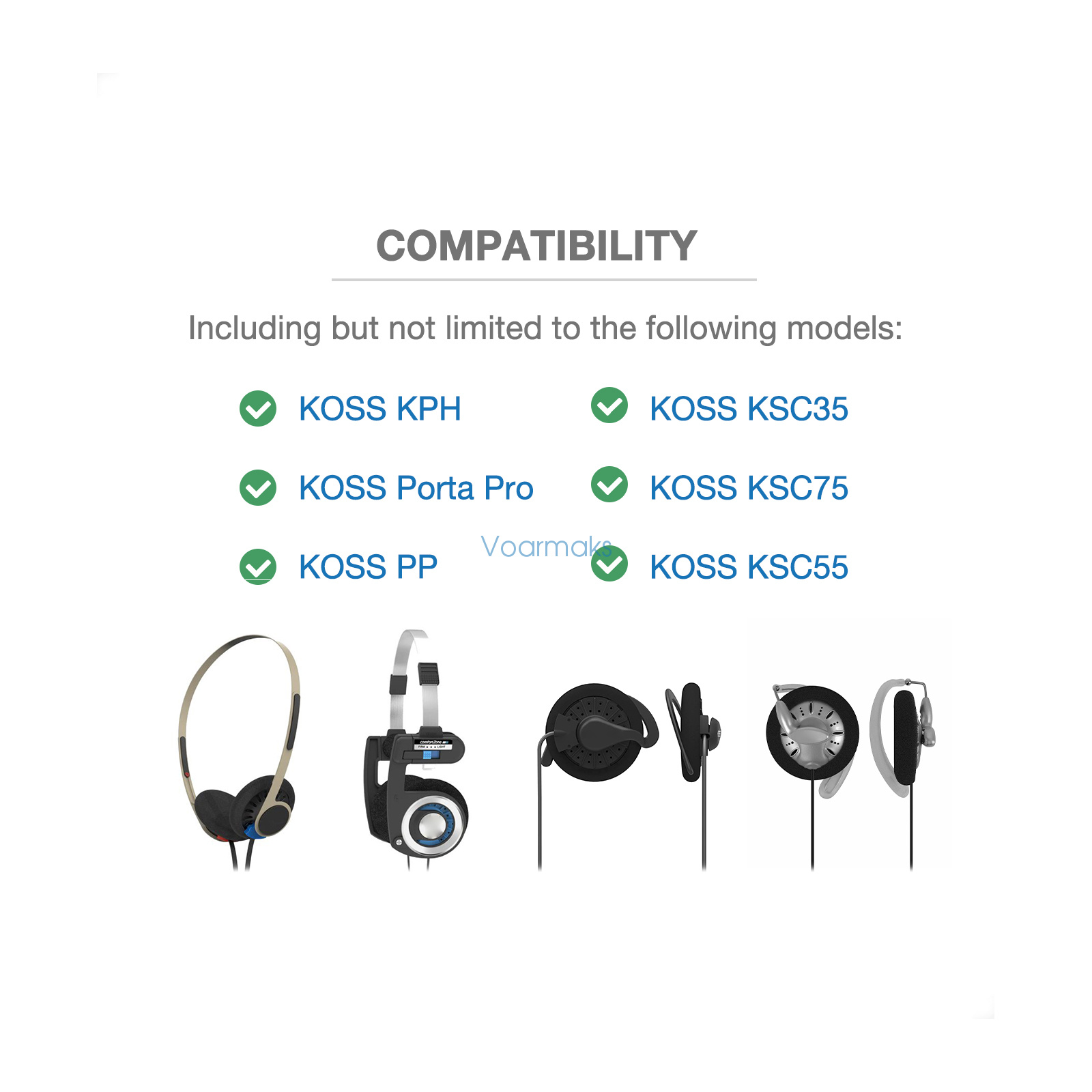 Replacement Ear Pad Cushions For KOSS Porta Pro, KSC35, KSC75, KSC55 Headphones - Comfort Upgrade