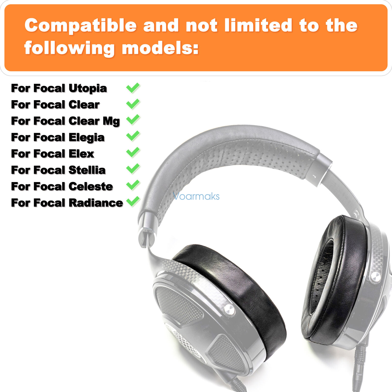 Genuine Leather Ear Pads For Focal Utopia Clear MG Elegia Elex