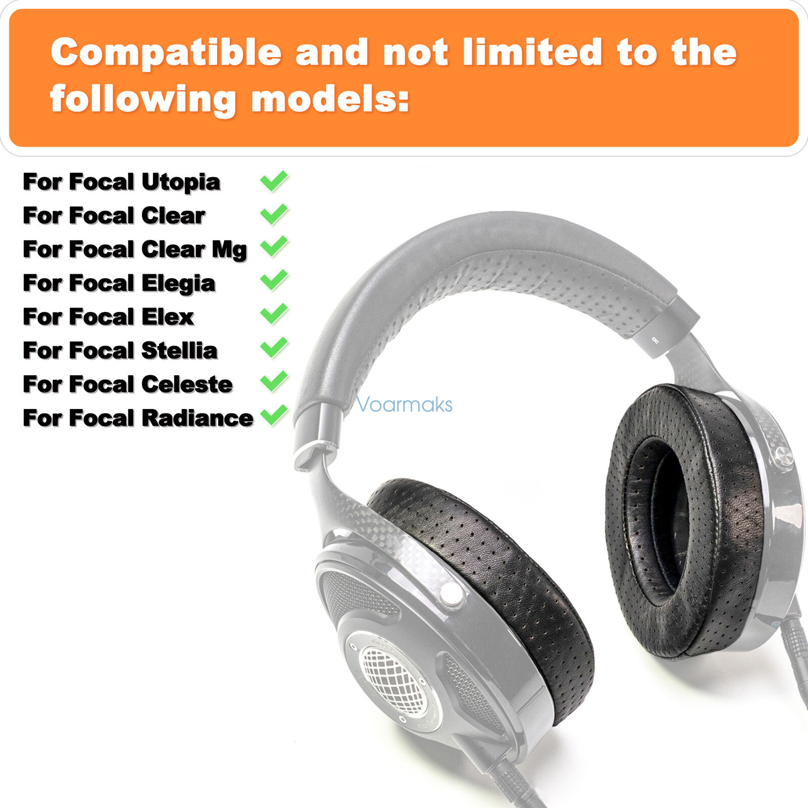 Genuine Leather Ear Pads For Focal Utopia Clear MG Elegia Elex