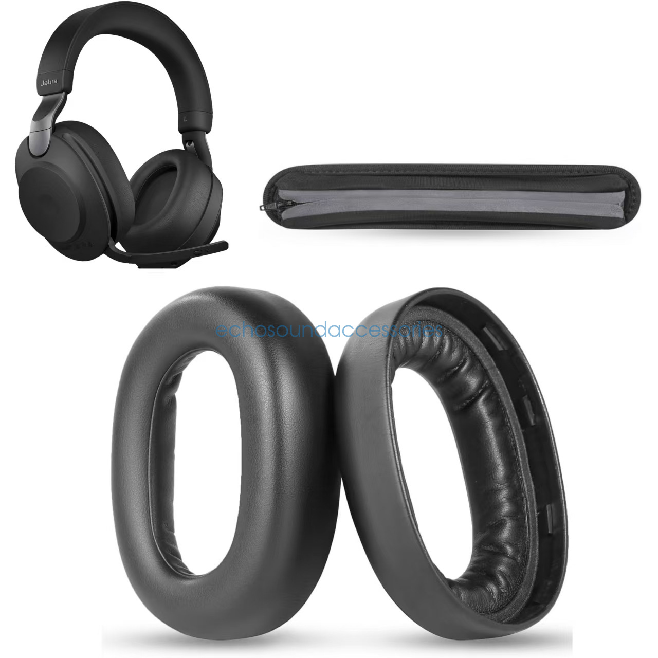 Replacement Ear Pads Headband Cover for Jabra Evolve2 85