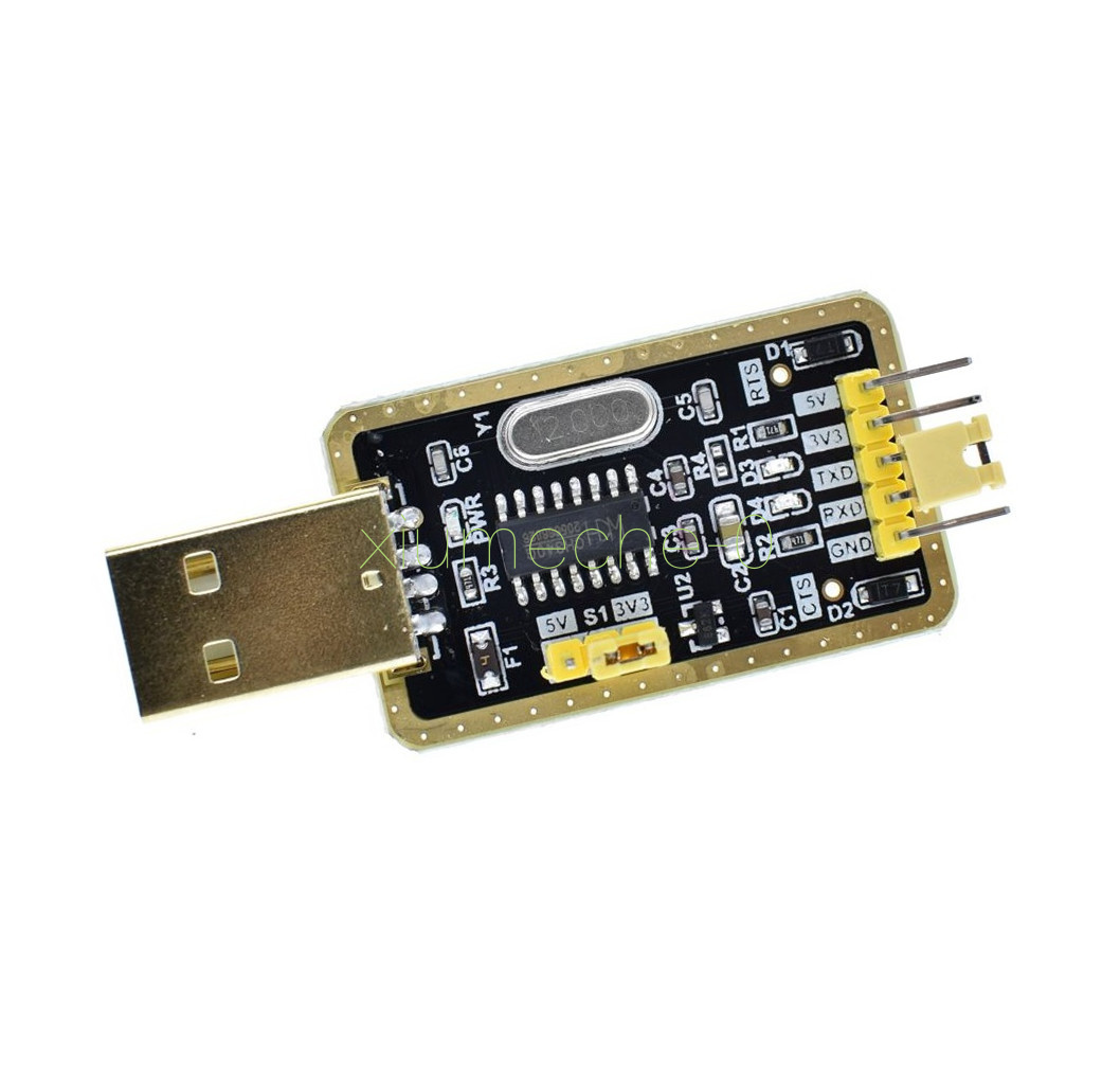1PCS STC RS232 CH340G Auto Converter Adapter Module Upgrade to USB TTL Golden