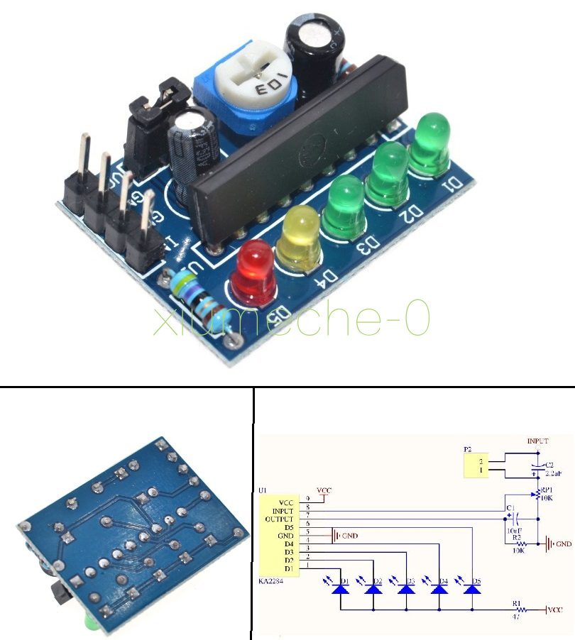 Kit DIY Indicateur Audio à 5 LEDs KA2284 – Niveau Sonore Visuel, Facile à Monter