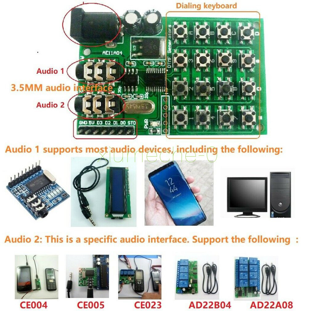 Keypad DTMF Generator Module Audio Encoder Transmitter Board for ...