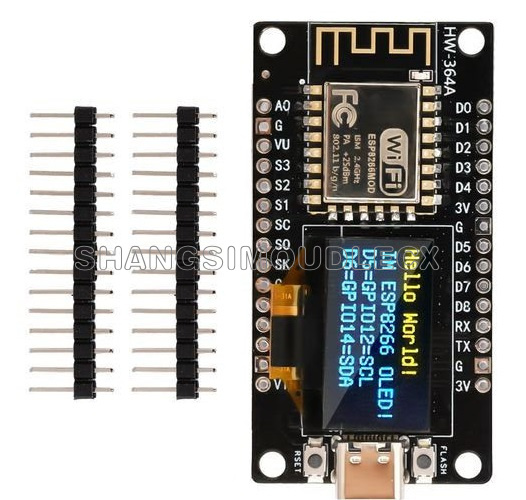 NodeMCU ESP8266 Entwicklungsboard 0.96'' OLED Display für Arduino/Micropython eB NodeMCU ESP8266 Entwicklungsboard 0.96'' OLED Display für Arduino/Micropython eB