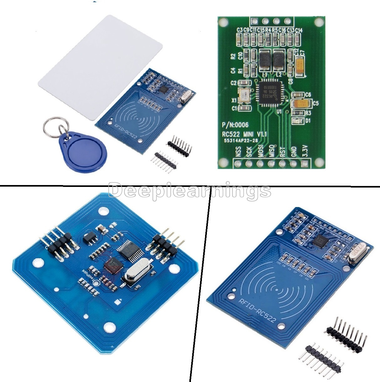 RC522 13.56Mhz RFID Module Unit I2C//SPI Proximity Reader IC S50 Key Tag