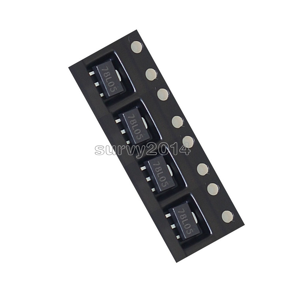 20//50//100Pcs SMD L78L05 78L05 7805 Voltage Regulator 5V 100mA SOT-89