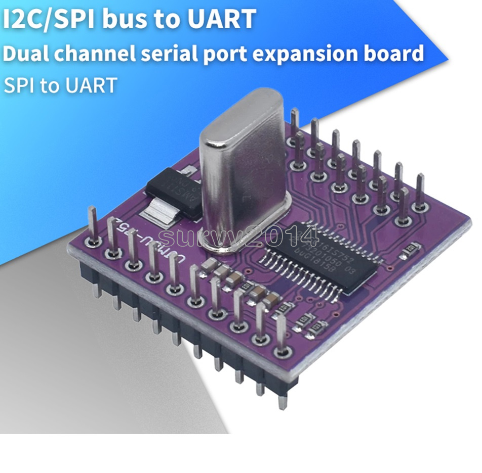 CJMCU-752 SC16IS752 I2C/SPI bus interface to dual channel UART