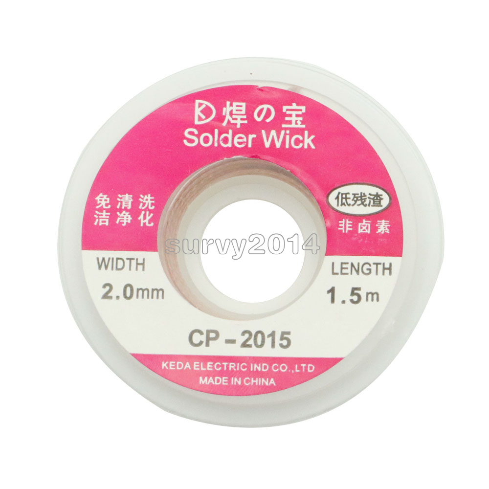 CP-2015 5Feet //1.5M 2mm Desoldering Braid Solder Remover Wick Cable Repair Tool