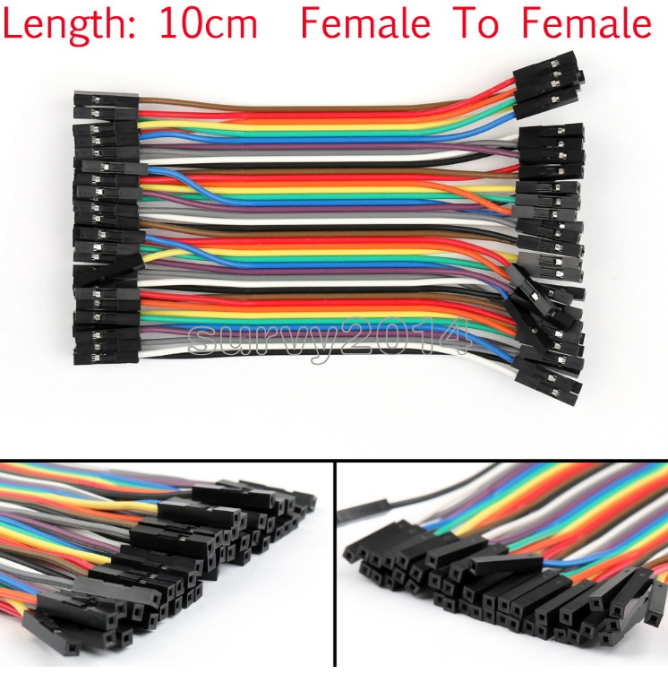 40pcs Male Female Dupont Wire Cables Jumpers 10cm 2 54mm 1p 1p For Arduino Ebay