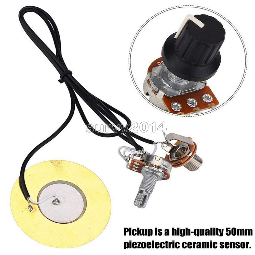 SUNYIN Transducer Akoestische gitaar PickupPiezo Contact Microfoon Zelfklevend Gemakkelijk AMP UP voor akoestische klassieke viool ukelele mandoline banjo cello kalimba drum (zwart
