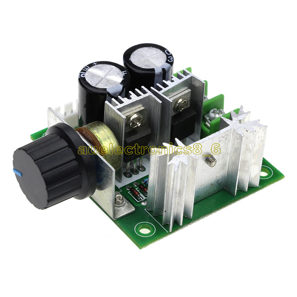 12V-40V 10Amp PWM DC Motor Speed Controller Dimmer Voltage Regulator with Knob