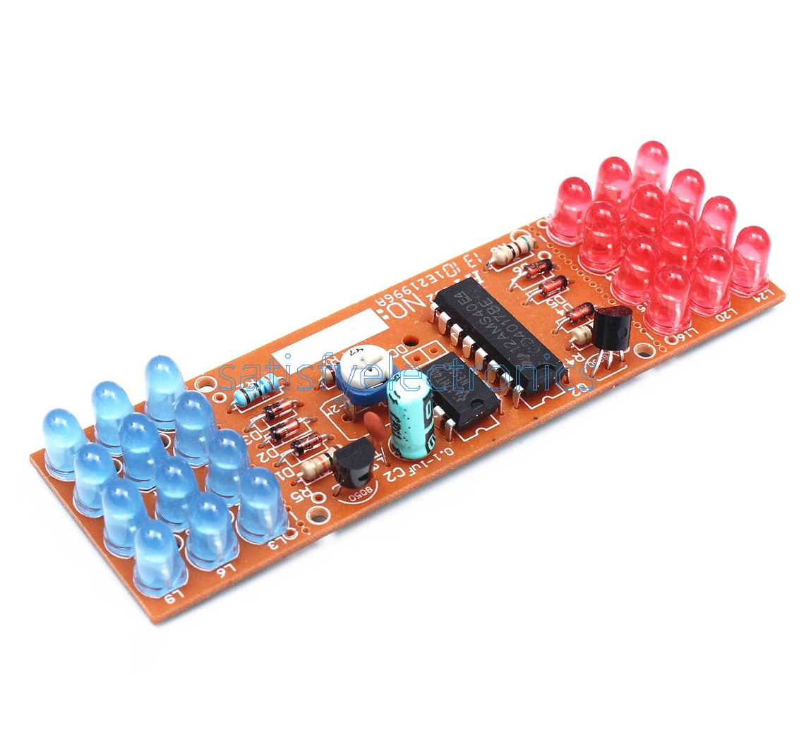 2PCS Detonation Flashing Light DIY Kit for Red Blue LED Dual-Color