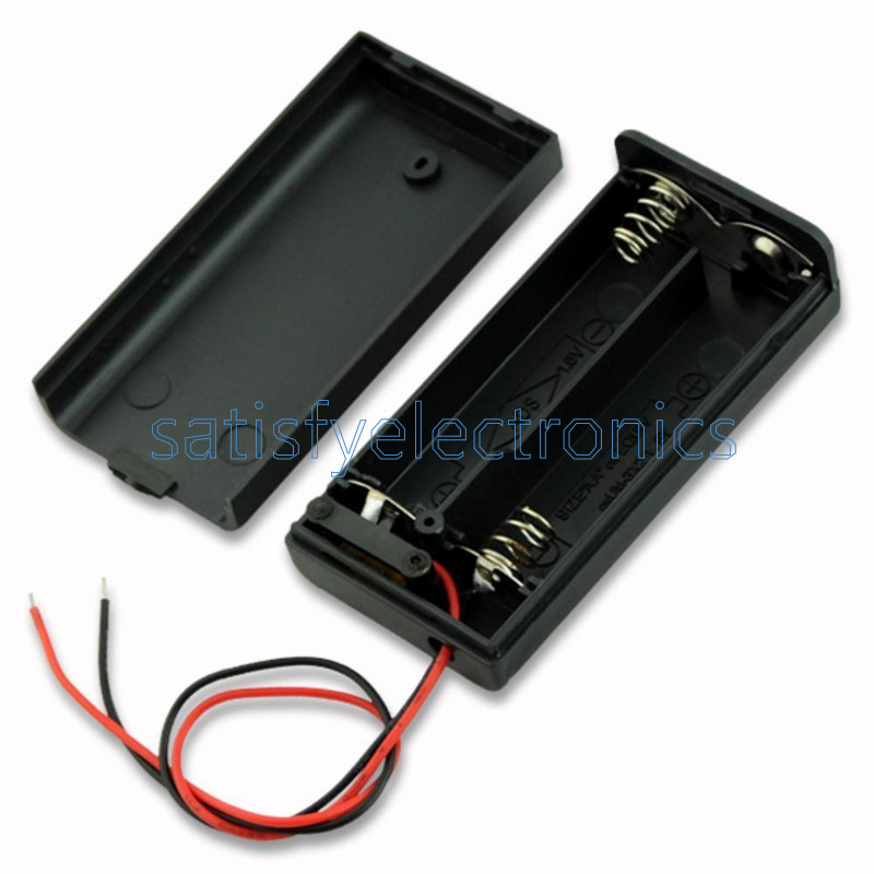 2 AA 2A Battery Holder Box Case with ON//OFF Switch and Cover for 2AA battery F