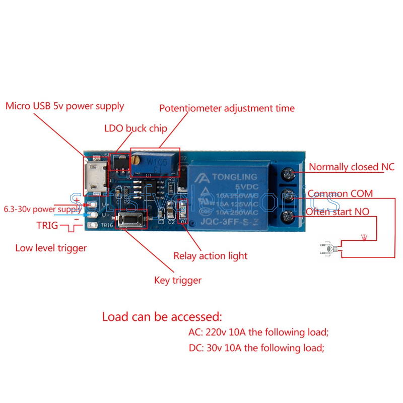 Trigger delay relay схема