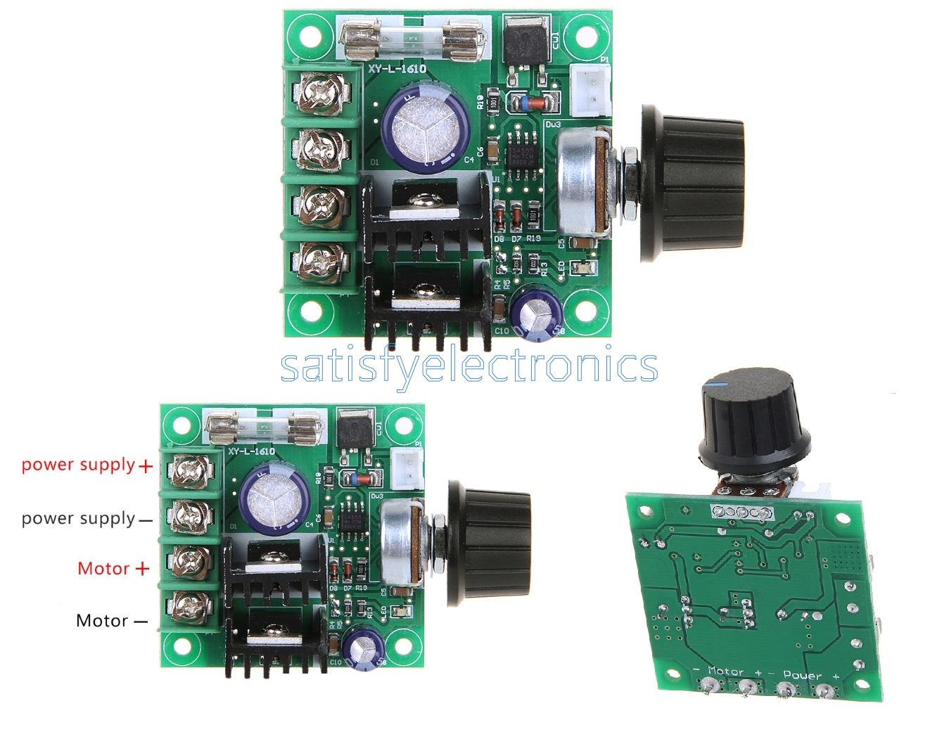 10A 9V~50V  PWM DC Motor Speed Control Switch Controller Volt Regulator Dimmer