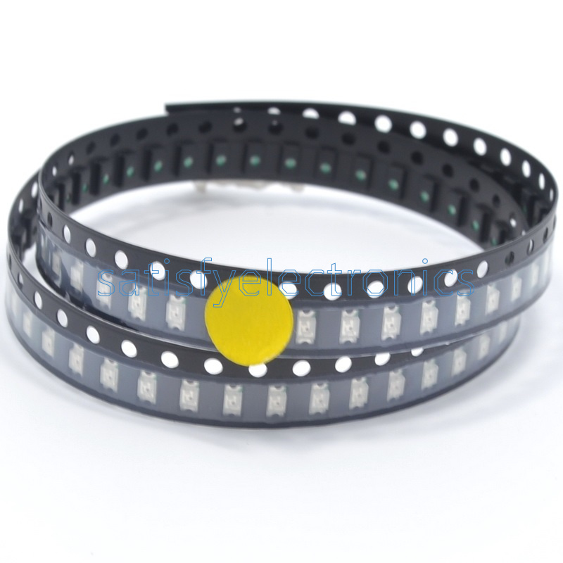 200pcs Yellow super bright 1206 smd led light bulbs car SMT Brightness High new