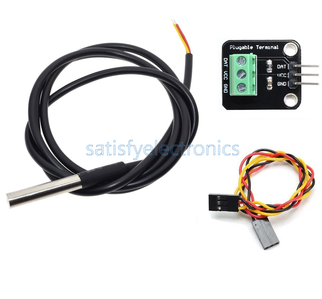 1x 10x temperature sensor DS18B20 thermosensor sensor waterproof cable