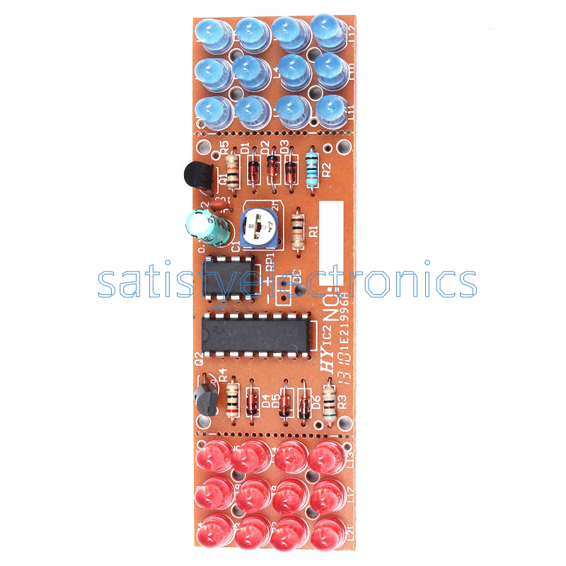2PCS Detonation Flashing Light DIY Kit for Red Blue LED Dual-Color