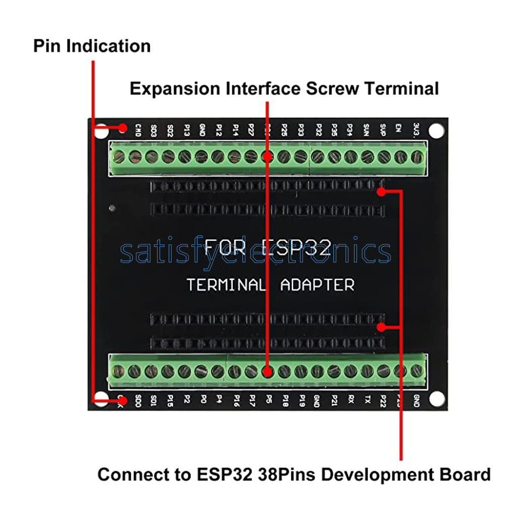 Scheda ESP32S Breakout Board GPIO 1 A 2 - Per ESP-WROOM-32 (2 Pezzi)