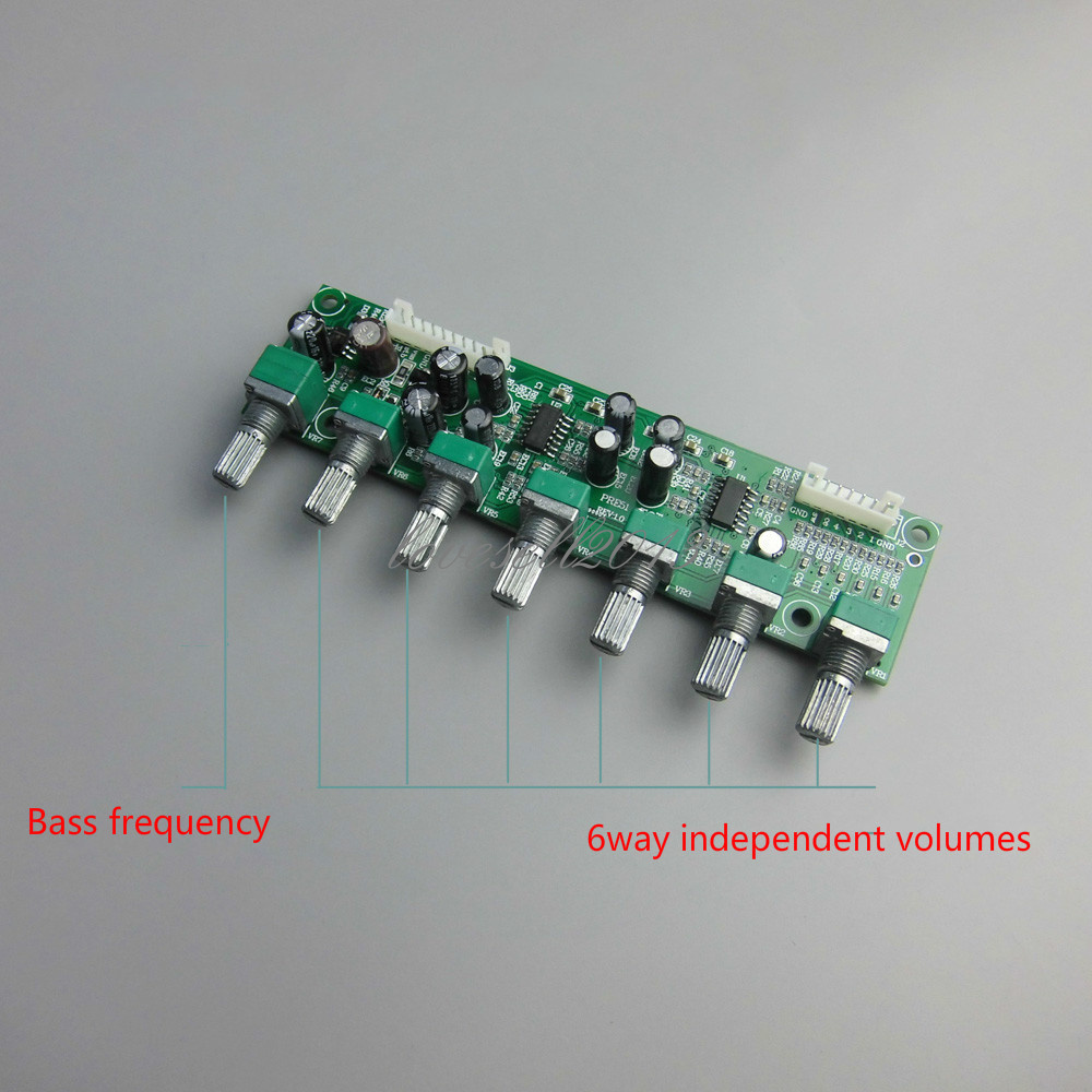 6 Way Bass Frequency Adjustment 5.1 Preamplifier Tone independent