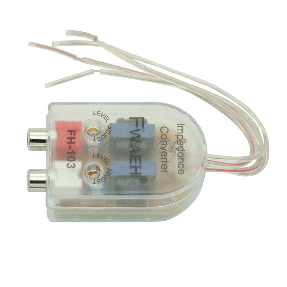 NEW Level Car Speaker High to Low Impedance Converter 2 Channel RCA