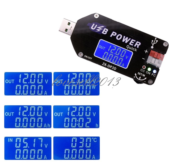15W 2A Digital Control USB Adjustable Power Supply Module CC CV Speed