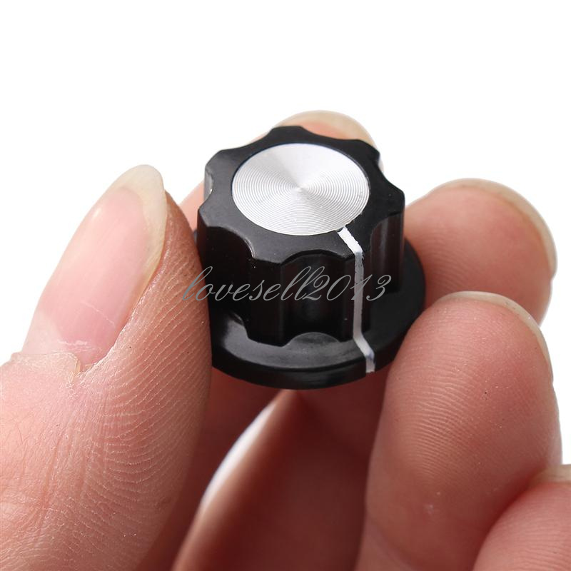 Shaft Potentiometer New 5PCS 16mm Rotary Control Turning Knob for Hole 6mm Dia