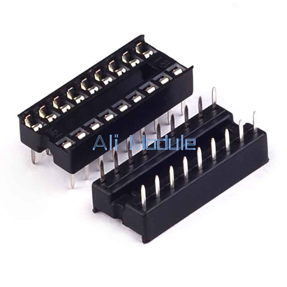 20PCS NEW 16pin DIP IC Socket Adaptor Solder Type Socket Pitch Dual Wipe Contact