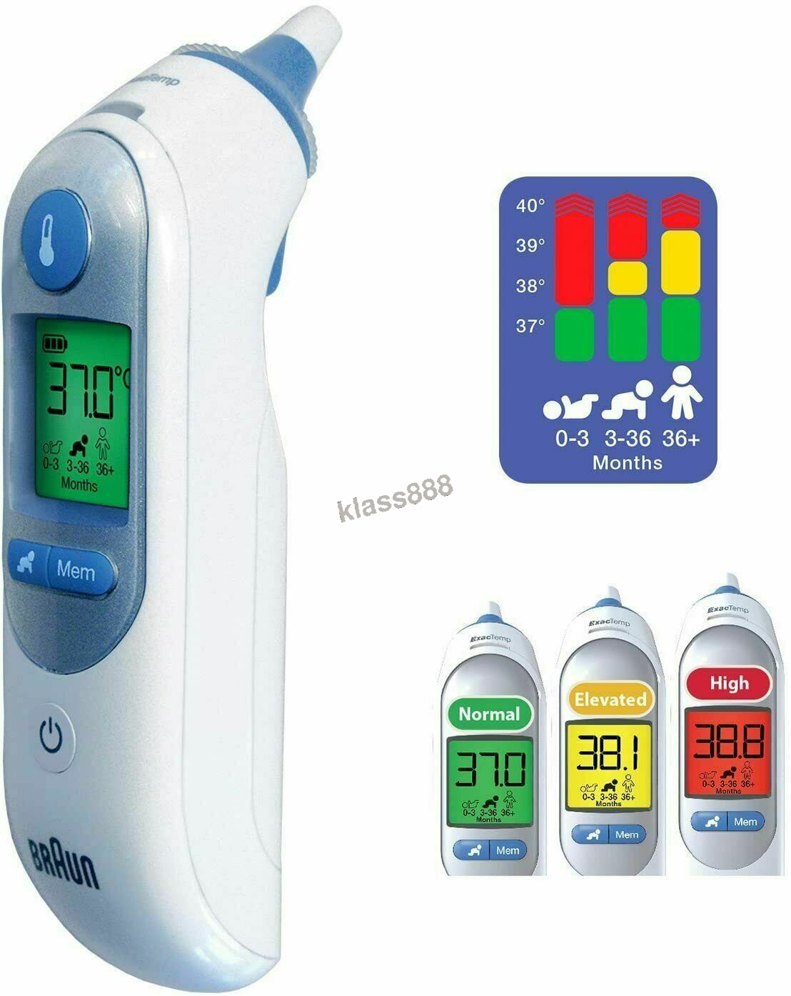 Braun Baby Adult Temperature Check Thermoscan 7 IRT6520 Ear Thermometer