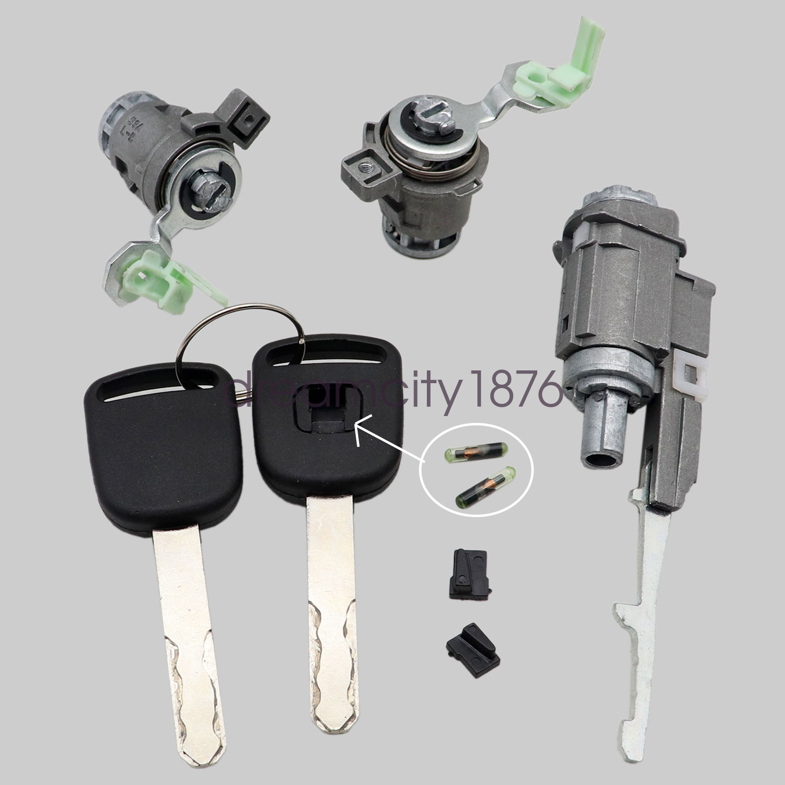New Ignition Switch & Door Lock Cylinder For Honda 0305 Civic 0506 CR