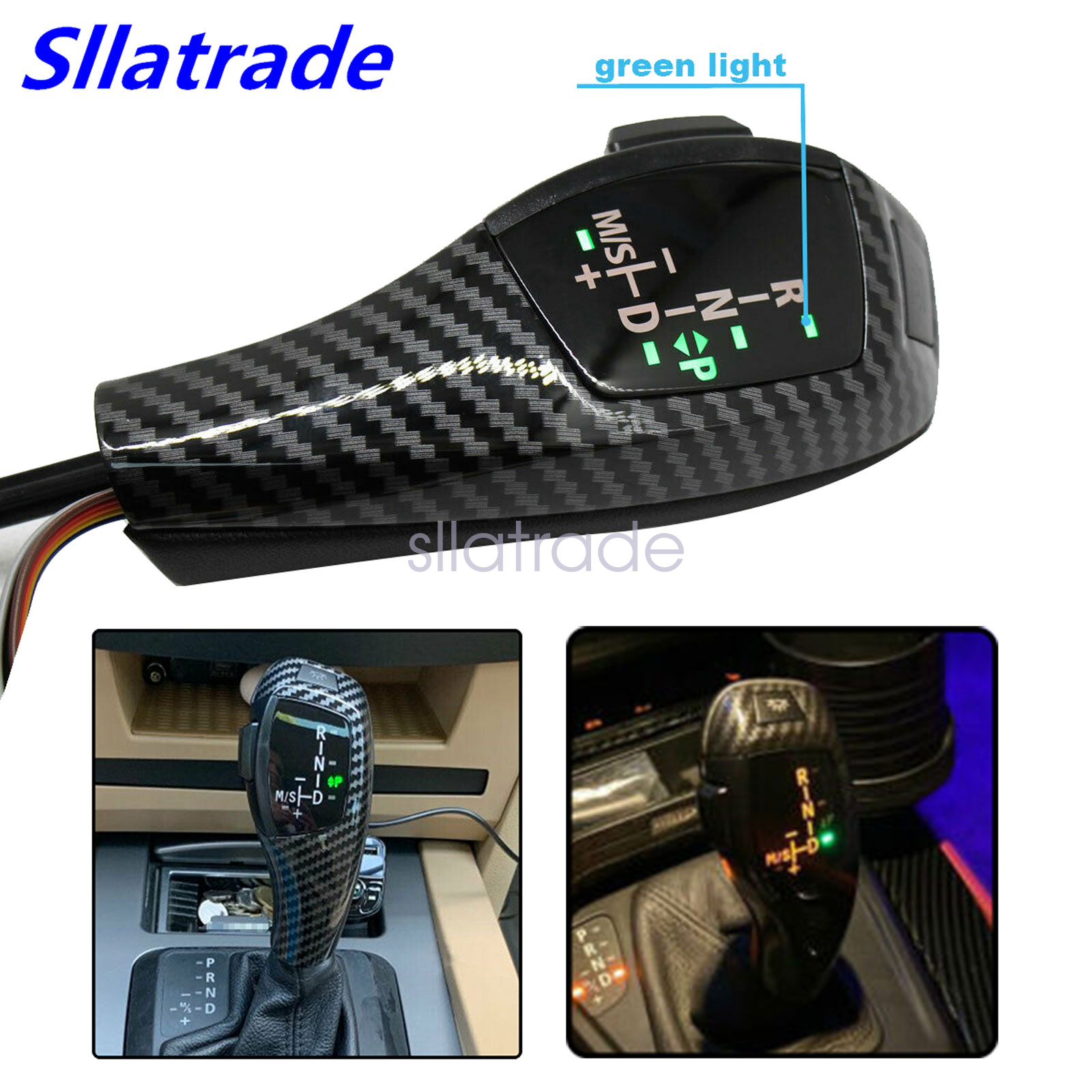 Automatic LED F30 Style Carbon Fiber Shift Knob Gear Shifter for BMW