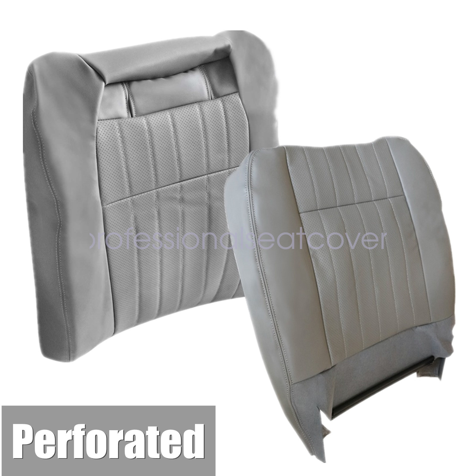 1997 Ford F150 Seat Covers 1994 To 1996 Chevy Impala SS DRIVER Bottom Leatherette Perforated Seat In Gray E F250 Rear Seat - Foto 7