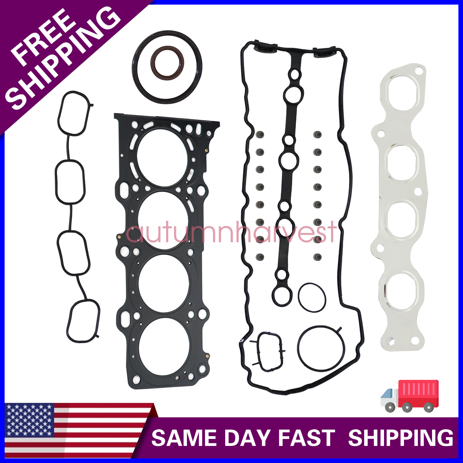 パーツ SHIGE ECCPP Engine Timing Chain Kit Head Gasket Set for 07-09 for