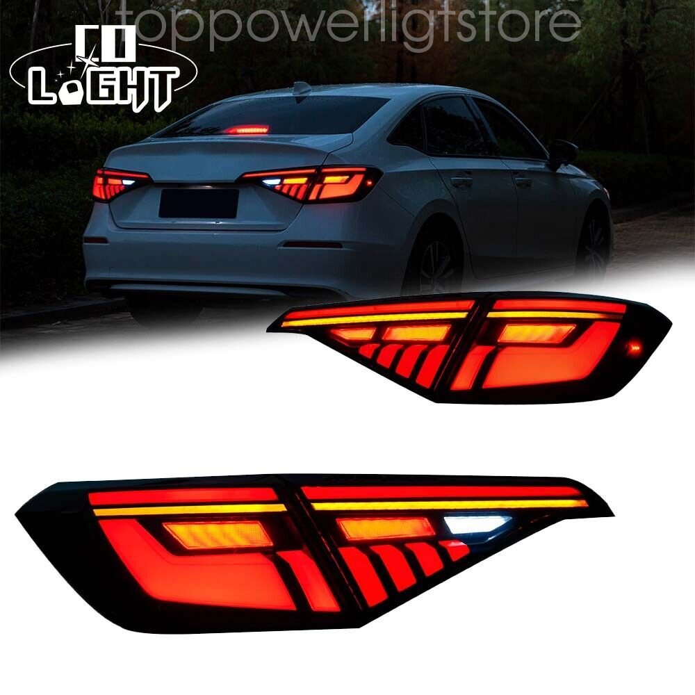 STARWARM LED Sequential Tail Lights For Honda Civic 11th Gen 2022-2024 – Smoke Lens
