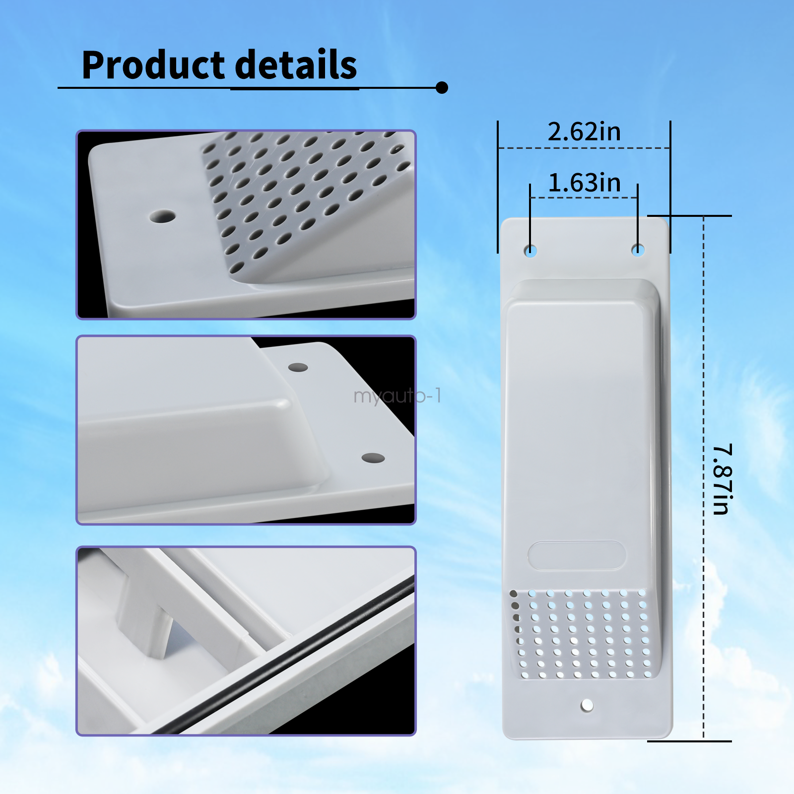 thumbnail image 2 of 8 Pack Shipping Container Air Vents - Transverse Flow Ventilation, Light Grey ABS Plastic 2 of 5