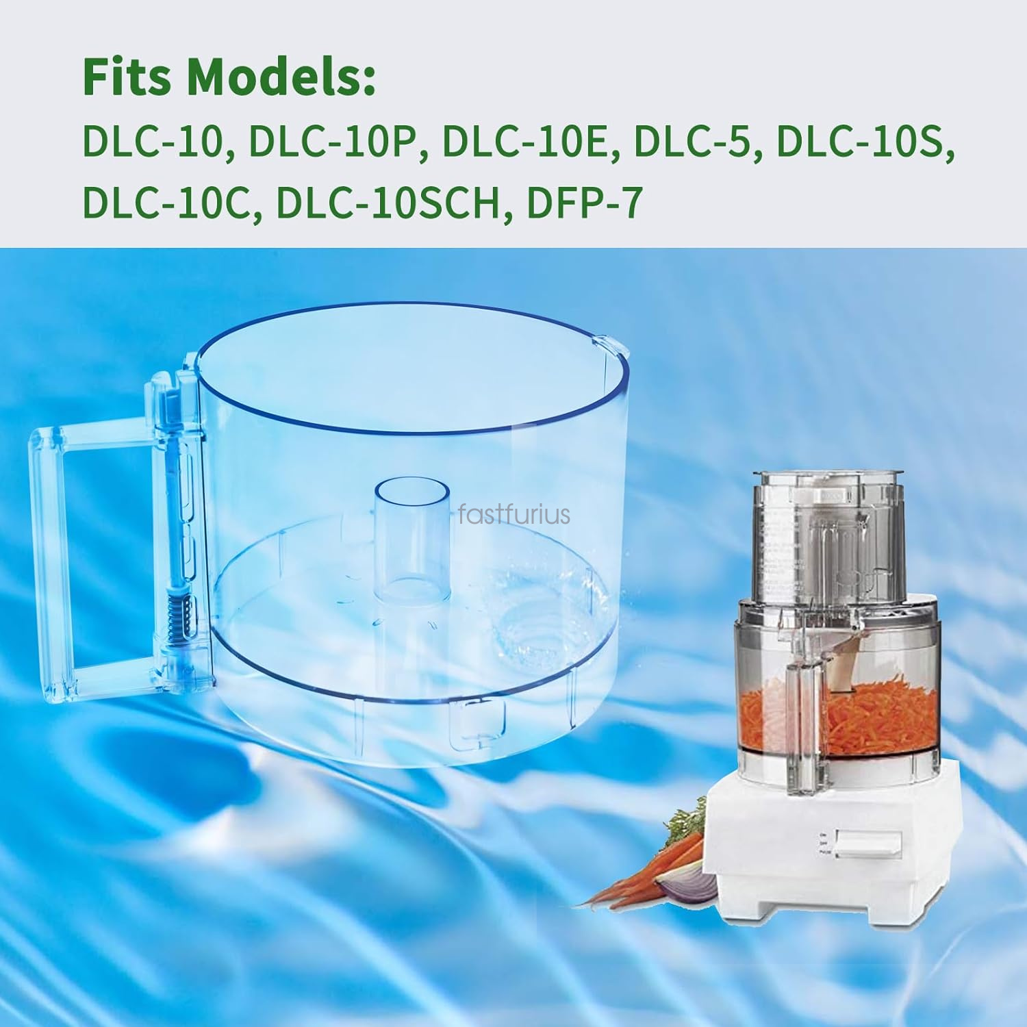 7-Cup Food Processor Work Bowl Fit for Cuisinart DLC-10 Series,FP