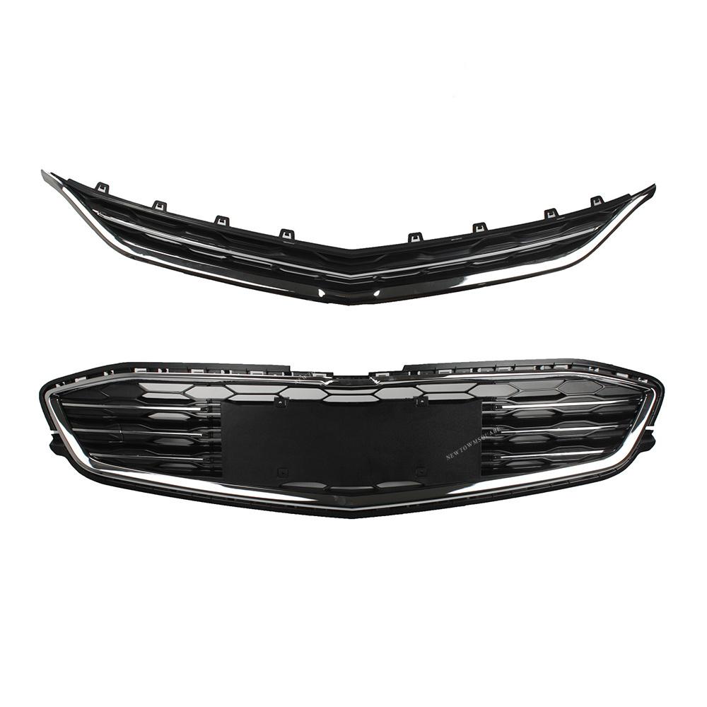 Front Bumper Upper Lower Grille Honeycomb Mesh Grill For Chevy Malibu ...