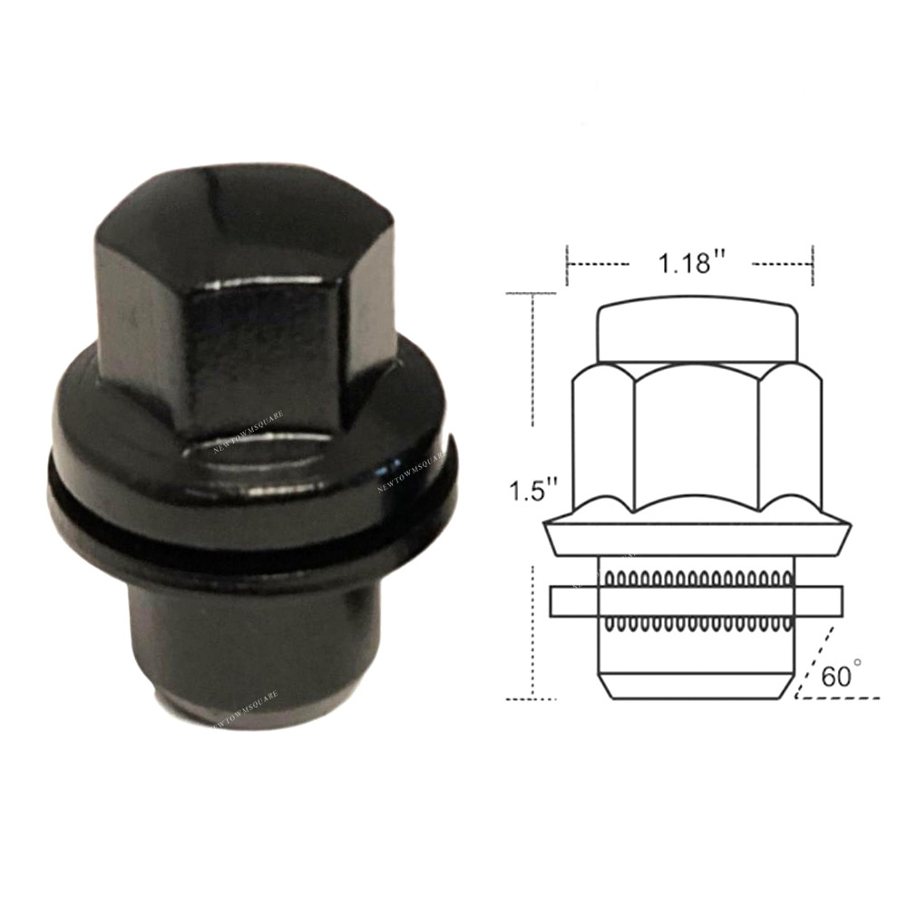 20PCS Black Lug Nuts 14x1.5 for Land Range Rover Sport HSE LR3 LR4 LR2