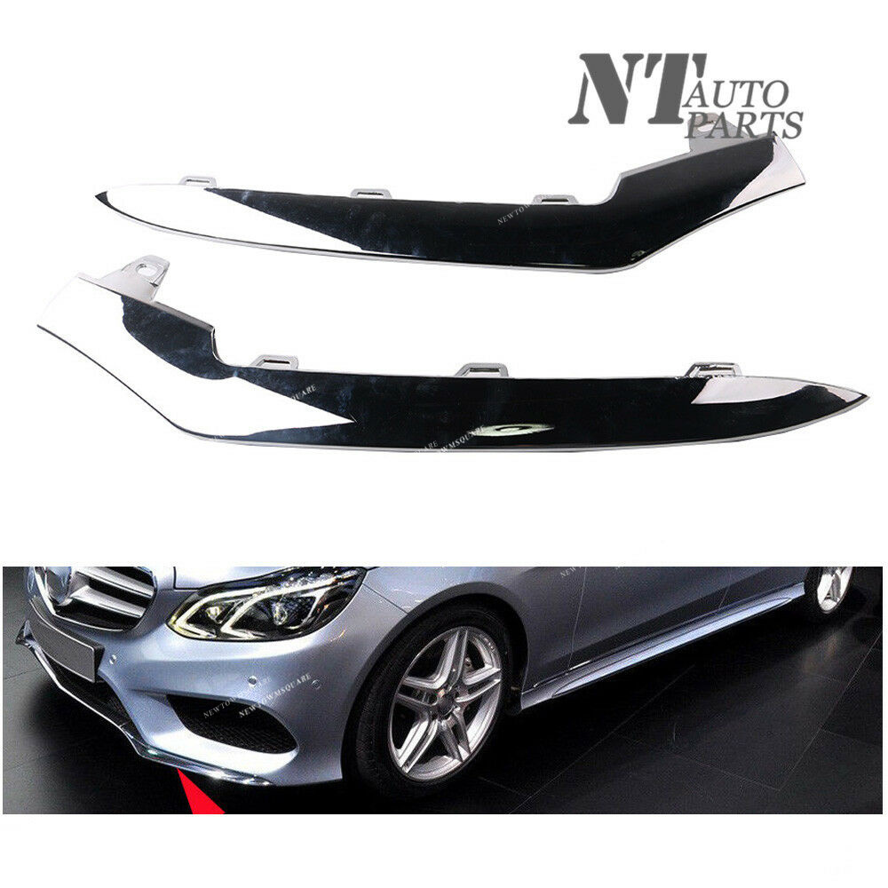 Qty2 L R Front Bumper Chrome Trim Molding For Mercedes W212 50 14 16 Ebay