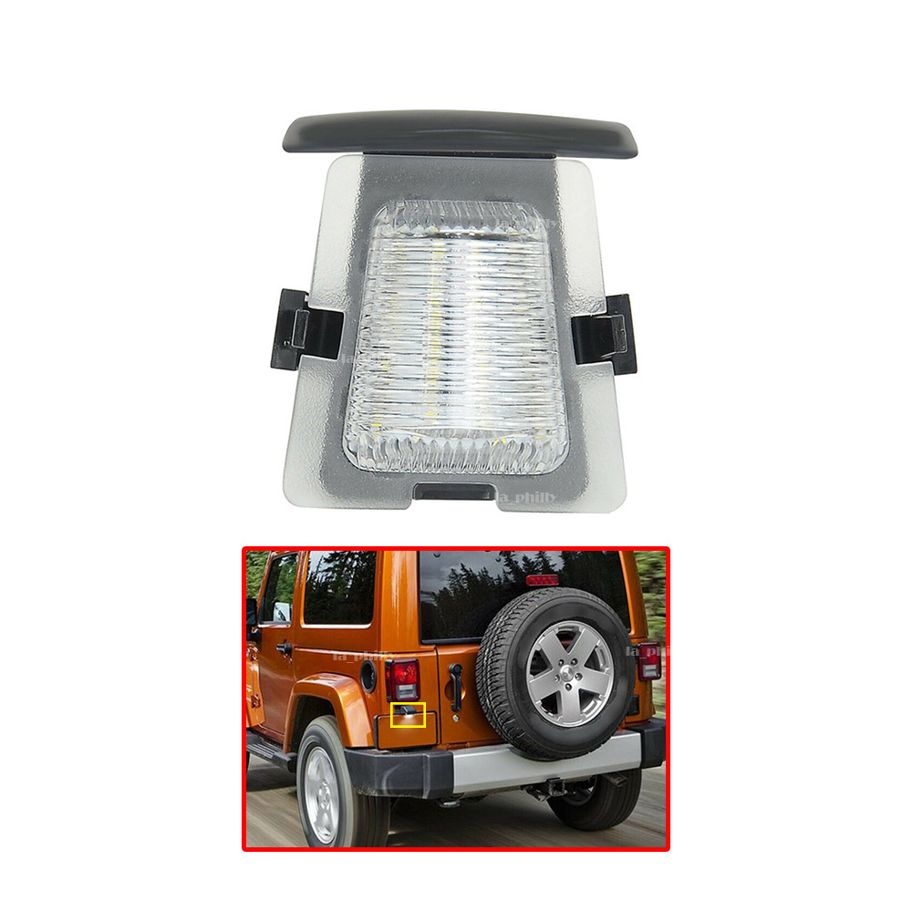 2x LED License Plate Light Lamp 68064721AA Fit For Jeep Wrangler 2007