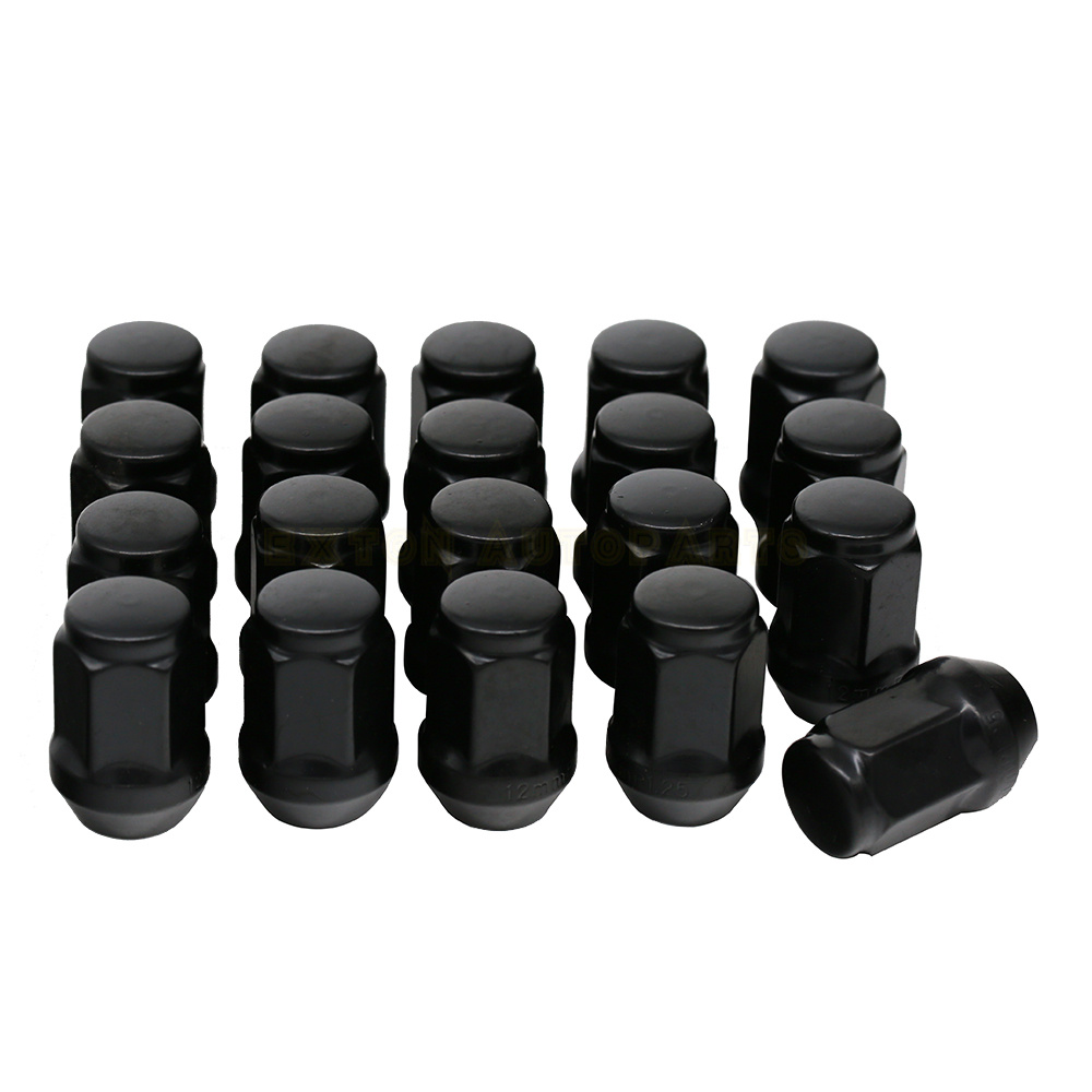 20Pcs Bulge Acorn Wheel Lug Nuts Black Fit for Chevrolet Cruze 2011 2019 Chevy Colorado Lug Nut Socket Size