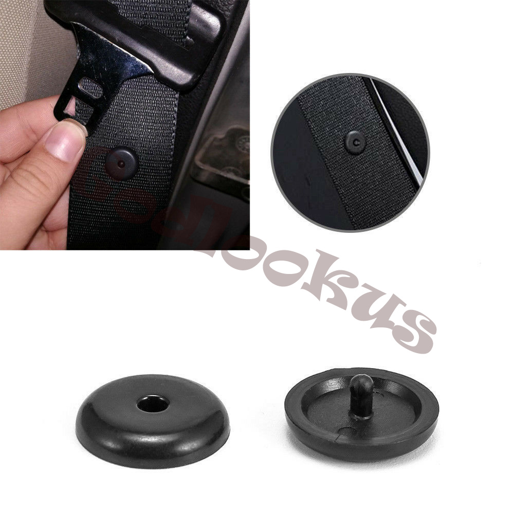 New Qty 50 Black Car Auto Seat Belt Buckle Clips Retainer Seatbelt Stop