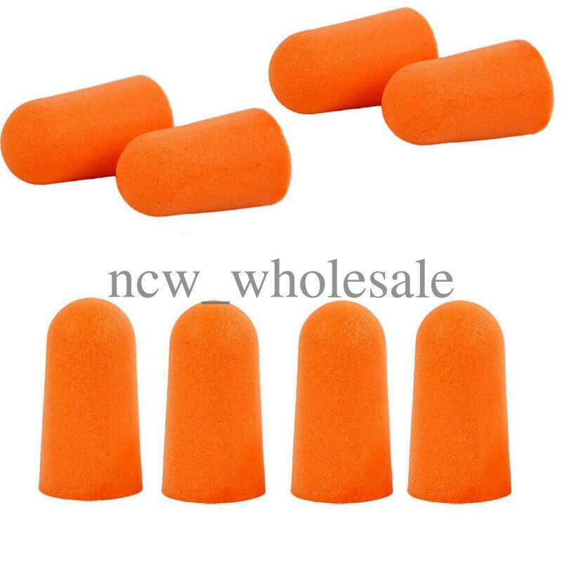 200 Ear Plugs Lot Bulk Soft Orange Foam Sleep Travel Noise Shooting Earplugs U 7105872116361