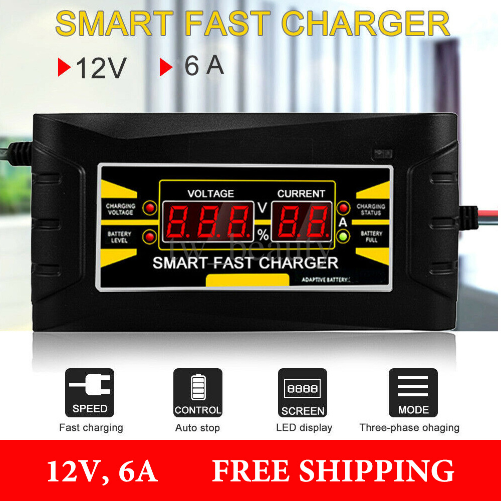 12V 5-6A Car Battery Charger Motorcycle Charger SON-1206D Lead Acid Charger RS1