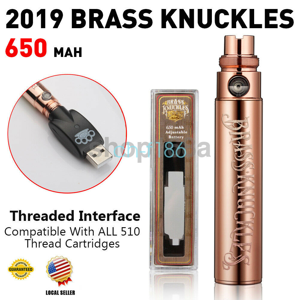 Brass Knuckles 2019 Gold Finish 650 mAh Battery 510 Thread Pen With USB