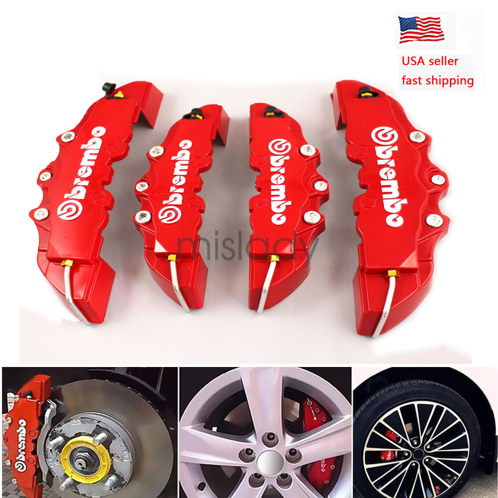 4pc 3d Style Car Universal Disc Brake Caliper Covers Front Rear