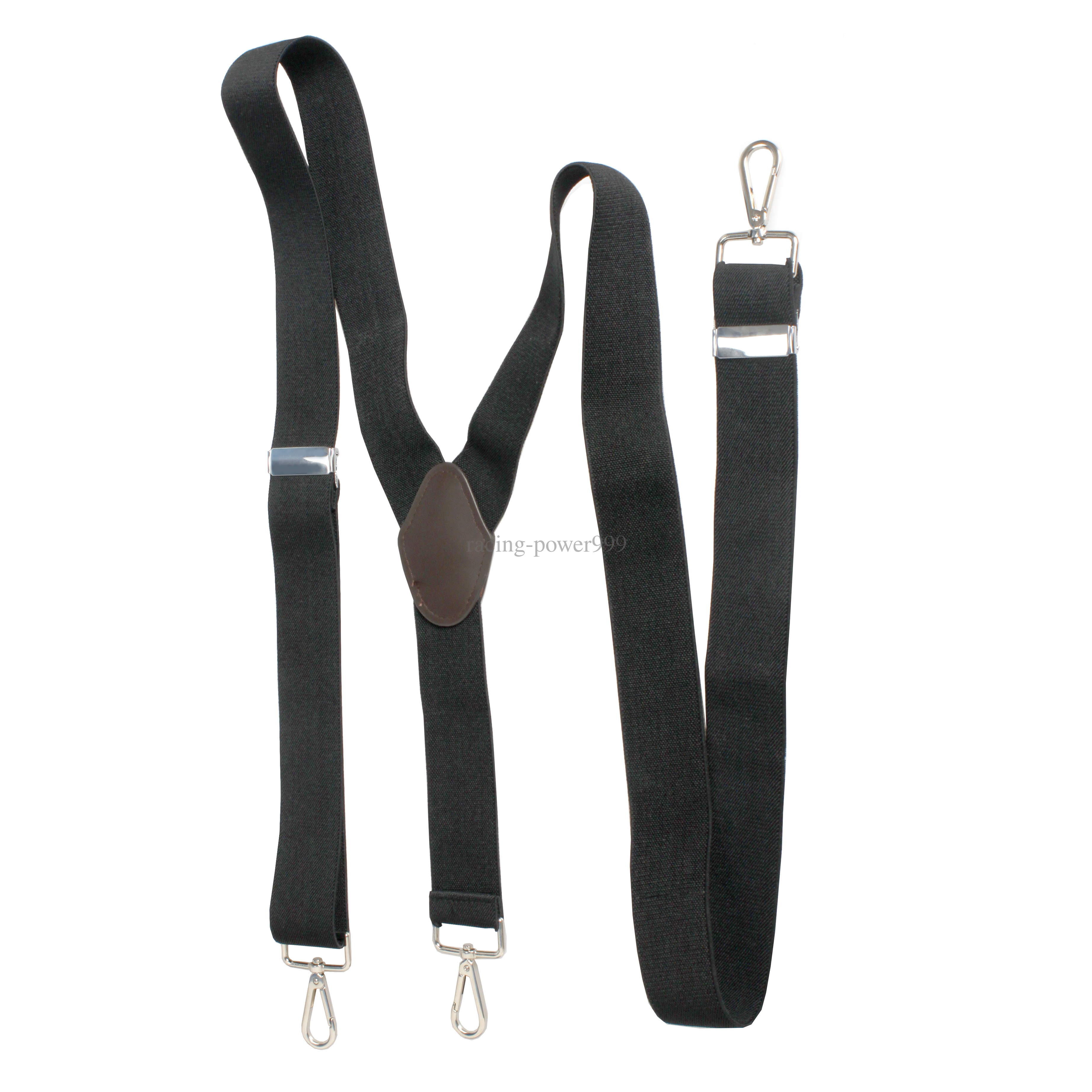 Mens Perry Belt Hook Y-Back Elastic Suspenders Heavy Duty Work ...