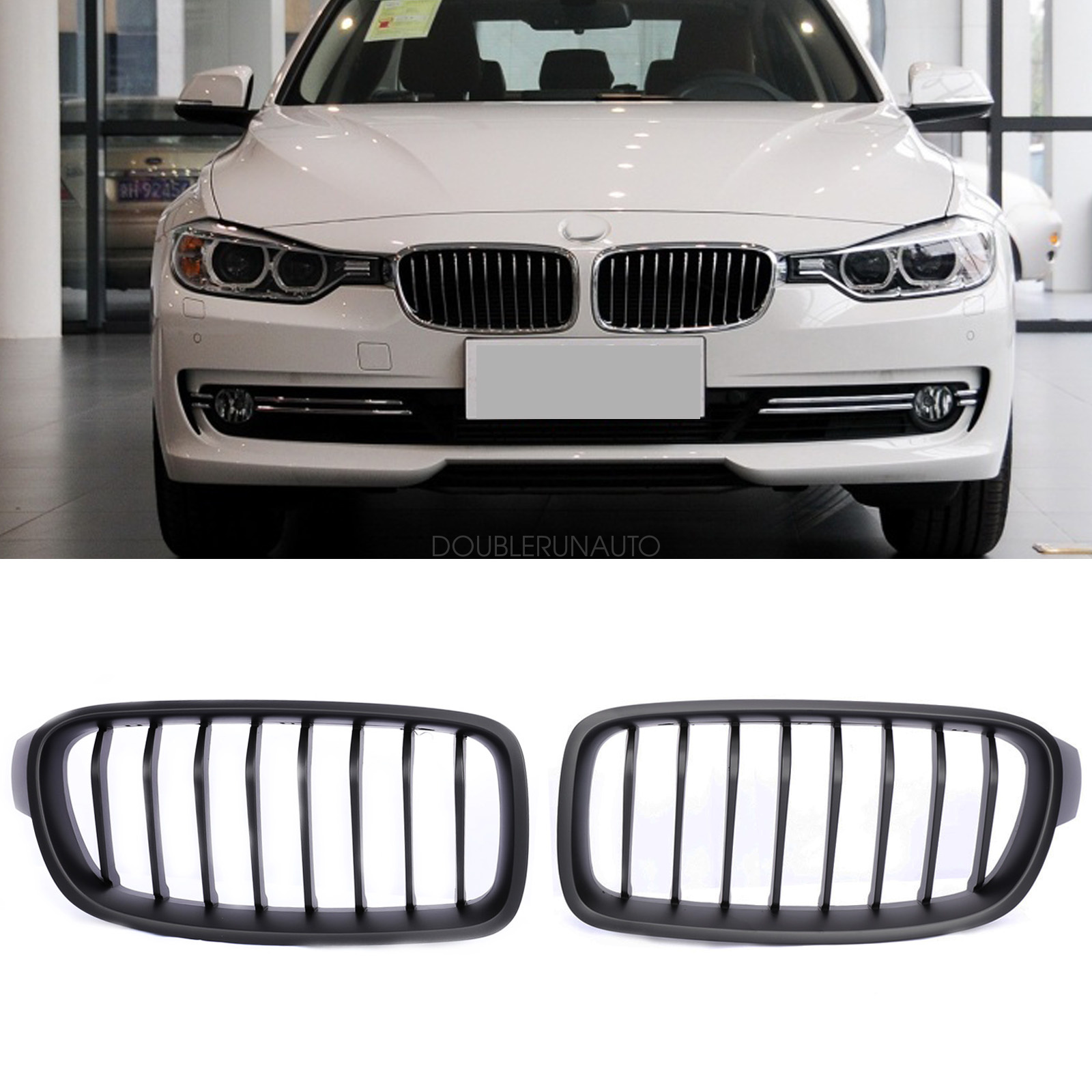 Matte Black Front Grills Grille Kidney For Bmw 3 Series F30 F35 12 16 Ebay