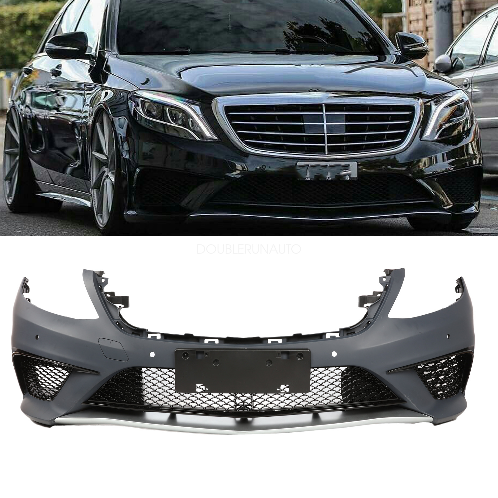 Fit Mercedes Benz S Class W222 1316 S63 AMG Style Front Bumper w/ PDC