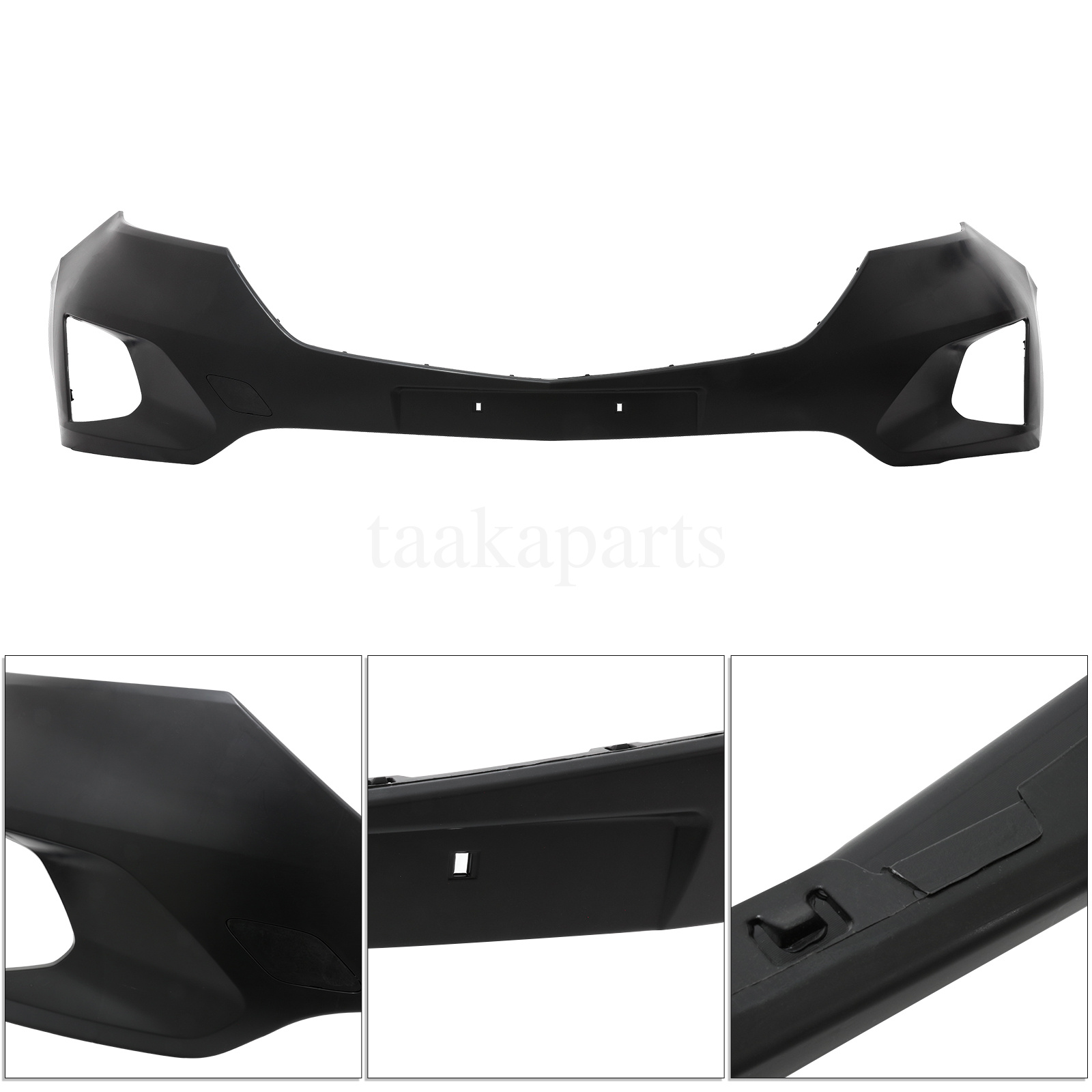 LOSTAR Front Bumper Cover Grille Fog Lights Kit – 2018-2021 Chevrolet Equinox, Black